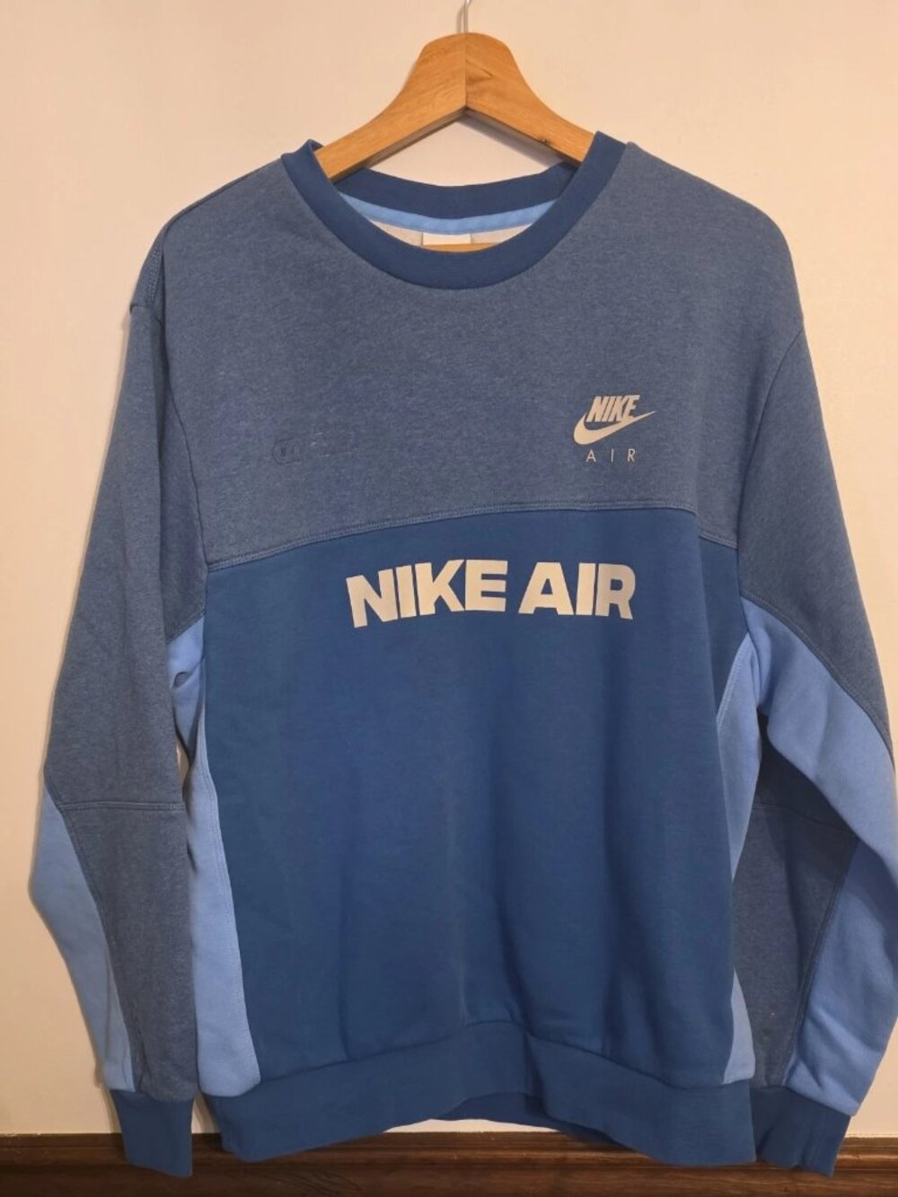 Nike NSW Air Men’s Fleece Crewneck Sweatshirt Marina Blue White L